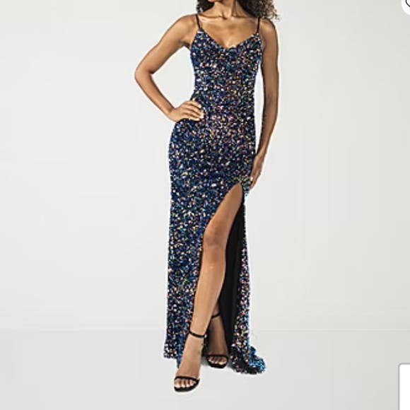 b. smart womens sleeveless sequin juniors bodycon dress Floral Sequin Body Con Dress – bebe main image 0